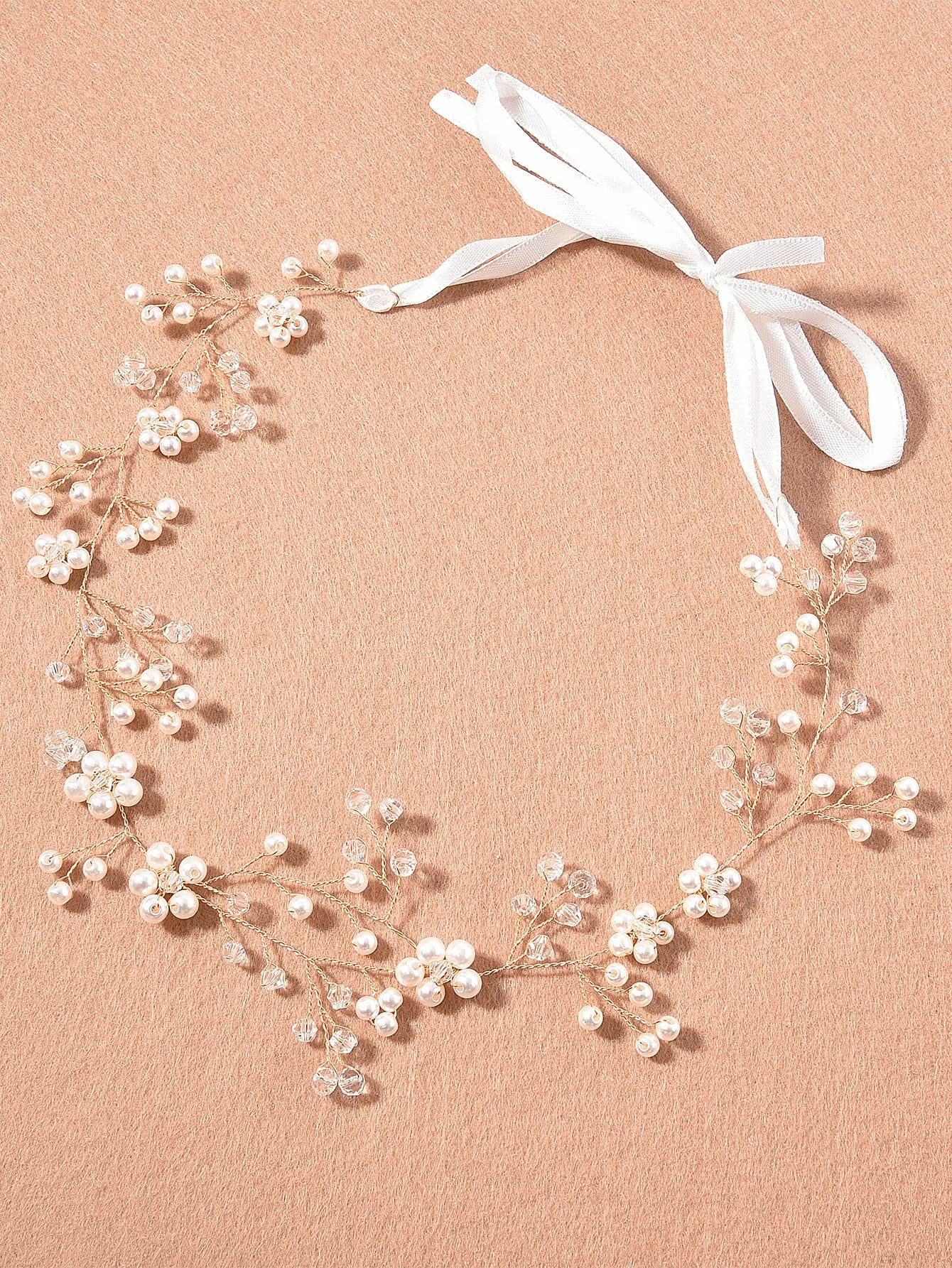 Bridal Hairband Crystal Wedding Headpieces Headdress Colorful Flowers Sliver Handmade Pearl Hair Bands