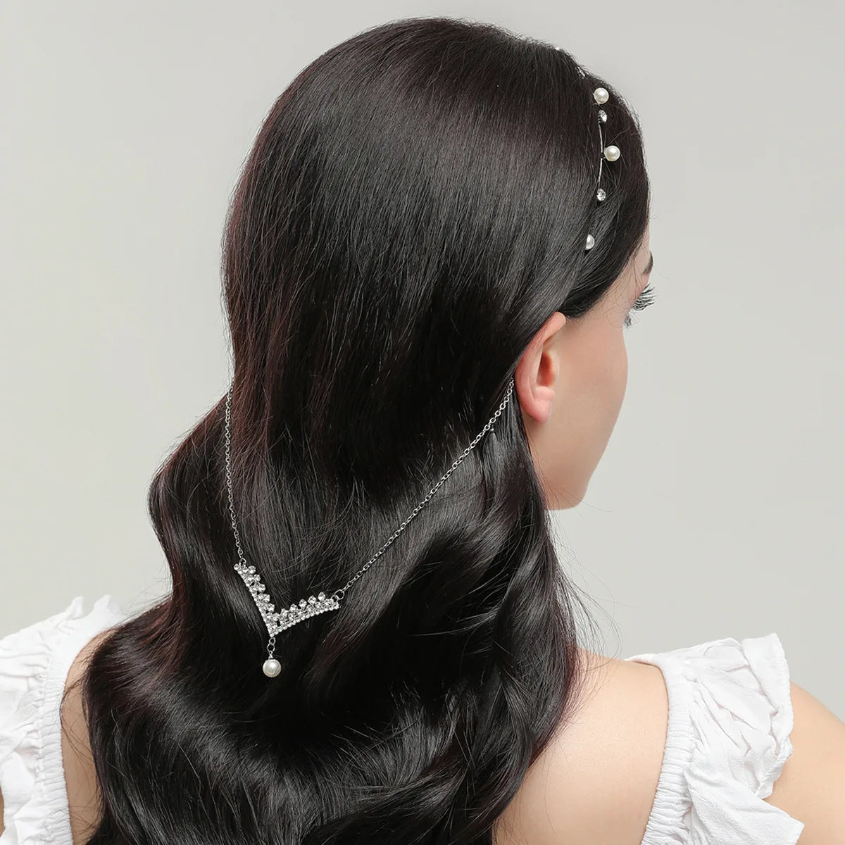Sliver Pearl Bridal Hairband Jewelry Hiar Acceccories Gold Line Wedding Headpieces Women Jewelry Handmade Headdress For Party
