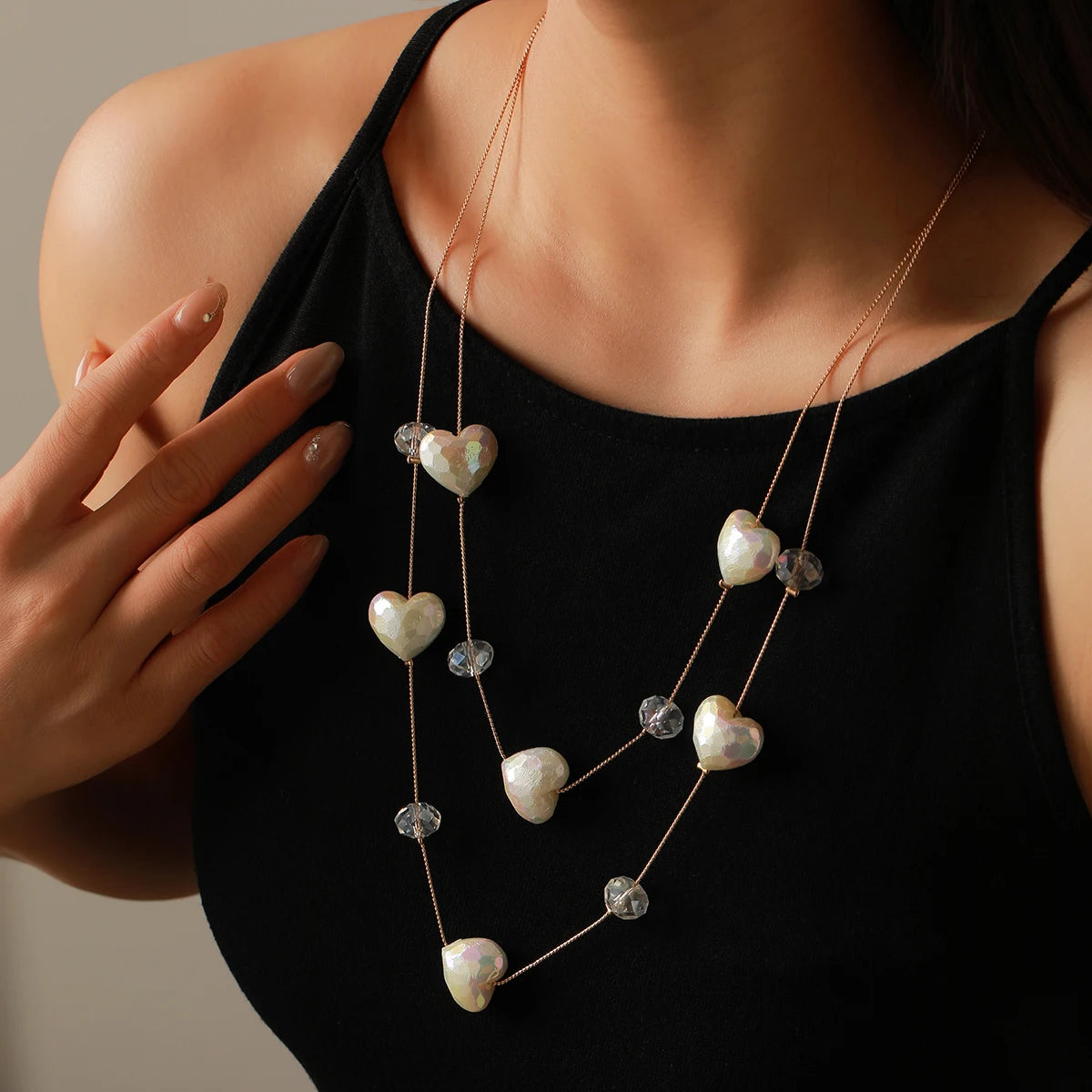 Heart Shape Pearl Necklace